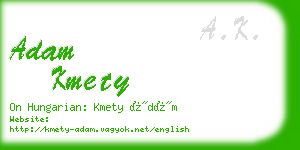 adam kmety business card
